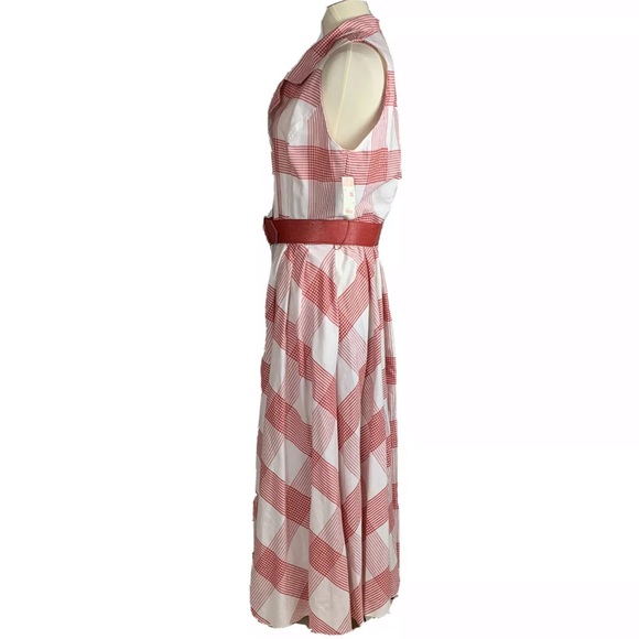 Vintage DONNA MORGAN Dress Sleeveless Midi Belted - Picture 2 of 12